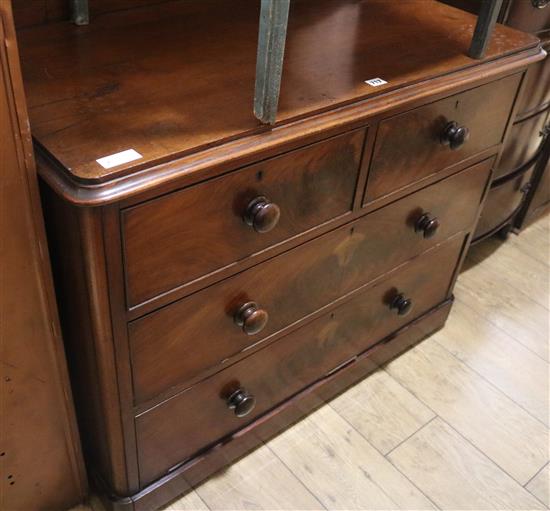 A mahogany chest of drawers, W.104cm